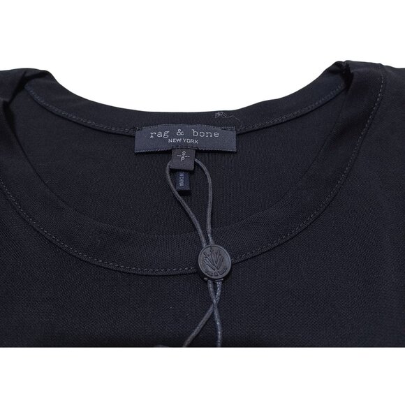 Rag & Bone Womens S Black Lace Trim Muscle Tank Chic Layering Elevated Basic - Picture 4 of 6